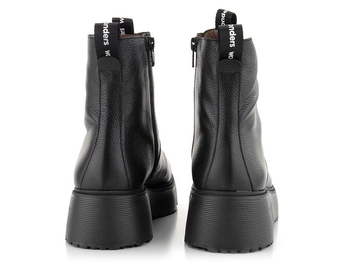 Wonders šněrovací kotník na platformě Negro A-9350