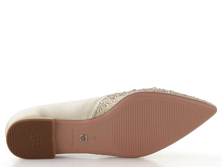 Tamaris špičaté textilní baleríny pearl 1-22156-46