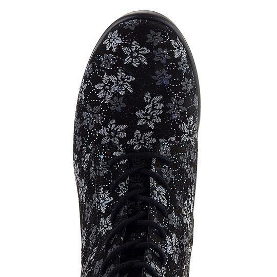 Barton elegantní kotník černý s potiskem 24-2534