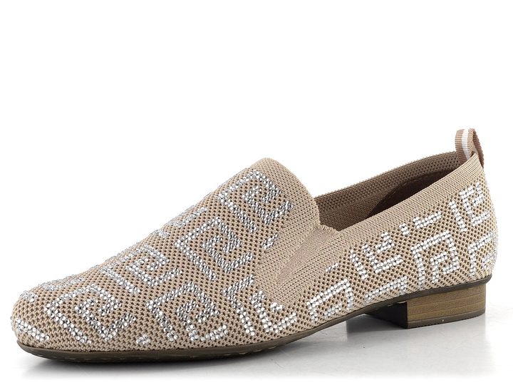 Rieker textilné trblietavé mokasíny ginger 51953-62