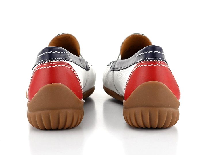 Gabor bílé mokasíny s barevným lemem 66.090.69