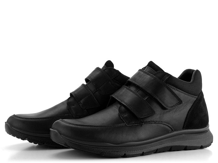 Ara pánský kožený kotník na suché zipy Benjo Black 11-24648-01