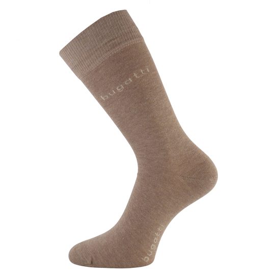 Bugatti pánské ponožky 2 páry béžové/vzor s jemným lemem 6130