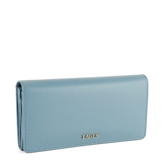 Dámska luxusná kožená peňaženka svetlo modrá 50310