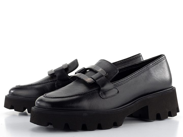 Ara užší kožené mokasíny Oxford Schwarz 12-21703-01