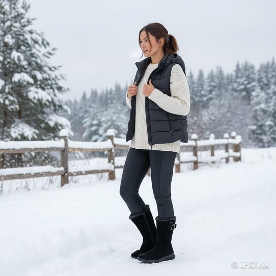 Legero semišové polokozačky s membránou GORE-TEX černé 2-009576-0000