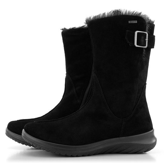 Legero semišové polokozačky s membránou GORE-TEX černé 2-009576-0000