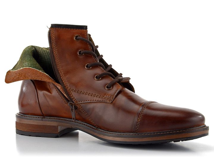 Bugatti vyšší šněrovací kotník koňakový 331-78239-1000