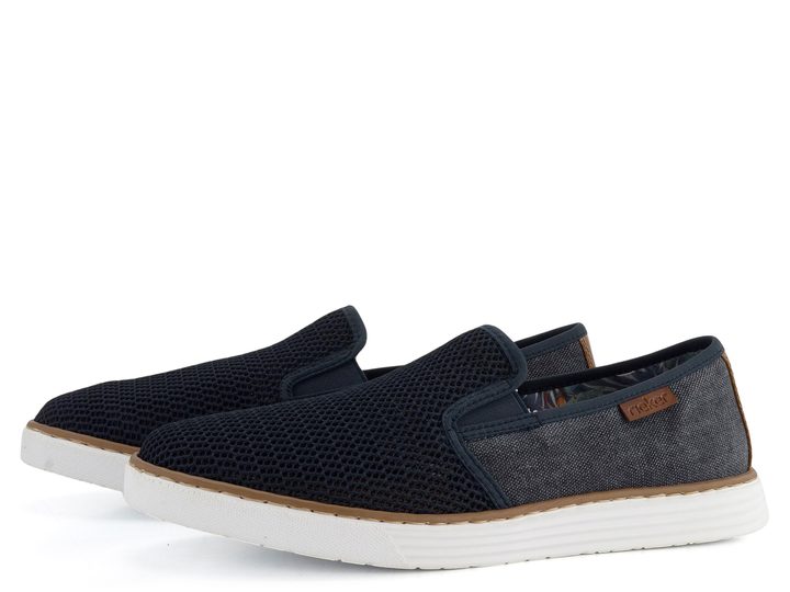 Rieker pánské prozouvací polobotky tmavě modré B2265-14