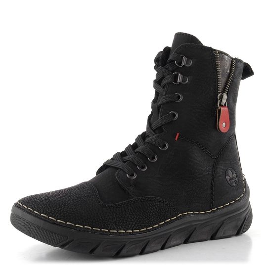 Rieker vyšší šněrovací kotník černý 55014-00