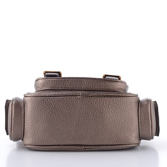 Hispanitas metalická crossbody kabelka s klopou topo BI254143