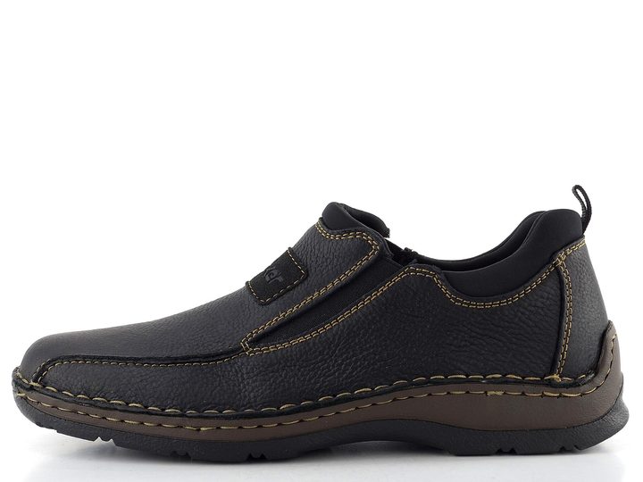 Rieker extra široké mokasíny čierne 05363-00