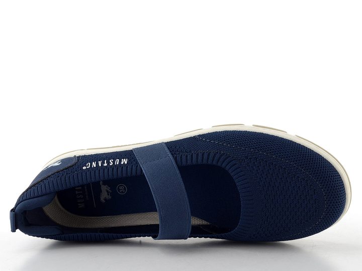 Mustang sportovnější baleríny s páskem navy 26M0582003