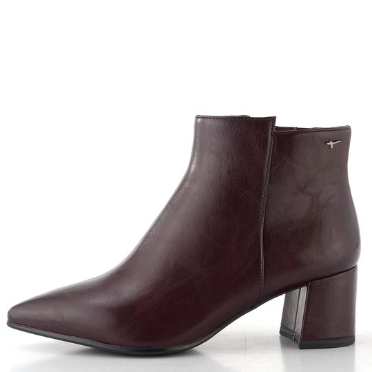 Tamaris elegantní kotník na podpatku merlot 1-25023-47