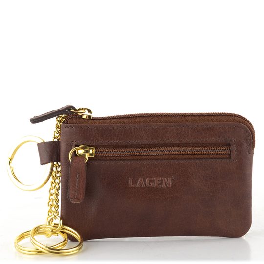 Klíčenka kožená tmavě hnědá LM-187