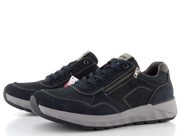 Rieker tmavo modré poltopánky so zipsom 11500-14