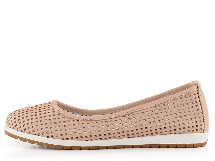 Looke perforované baleríny Carrolin light pink L0601_39