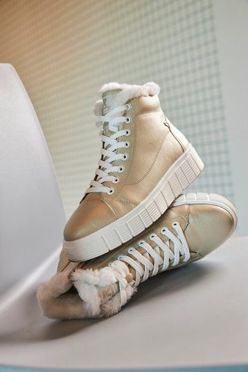 Rieker Revolution členková obuv na platforme svetlá W1071-90