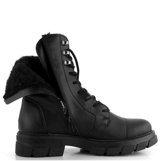 Rieker šnurovacia členková obuv čierna Z9119-00