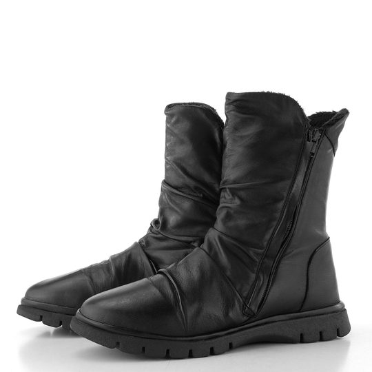 Creator řasený kotník se zipem Soft black IB 18371