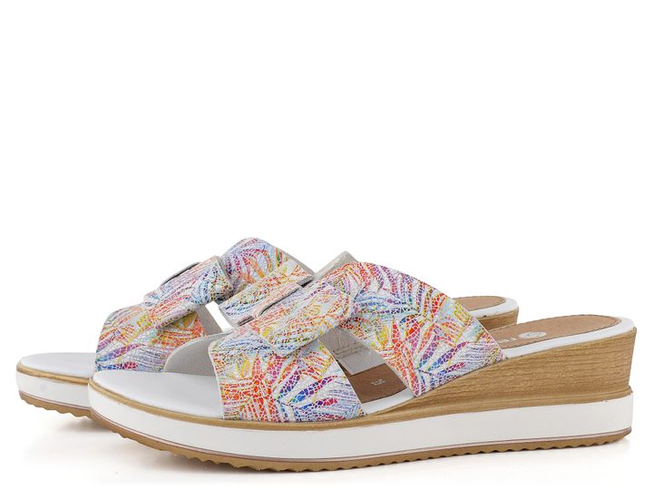 Remonte pestrobarevné pantofle na klínu D6456-90