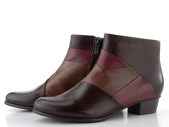 Regarde kotník na podpatku Stefany-396 Sangria/Noce