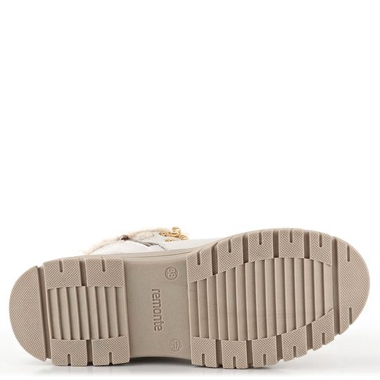 Remonte biela šnurovacia členková obuv s membránou D0E71-80