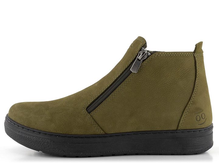 Looke zelená členková obuv s dvoma zipsami Margery L0773-26