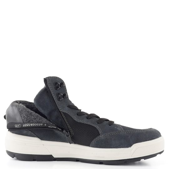 Rieker Revolution členková obuv s membránou temne šedá U0069-45