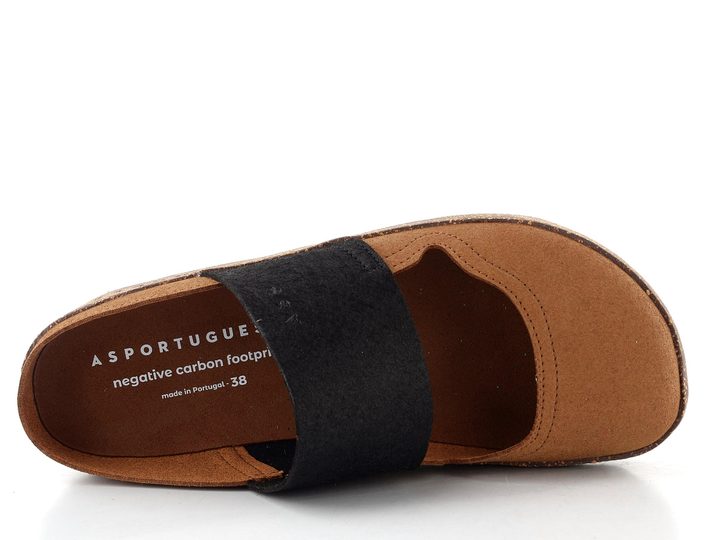 Asportuguesas pantofle s plnou špičkou Cana L brown P018176014