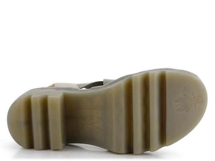 Fly London páskové sandály na podpatku šedé Taji P501502004