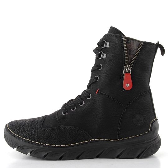 Rieker vyšší šněrovací kotník černý 55014-00