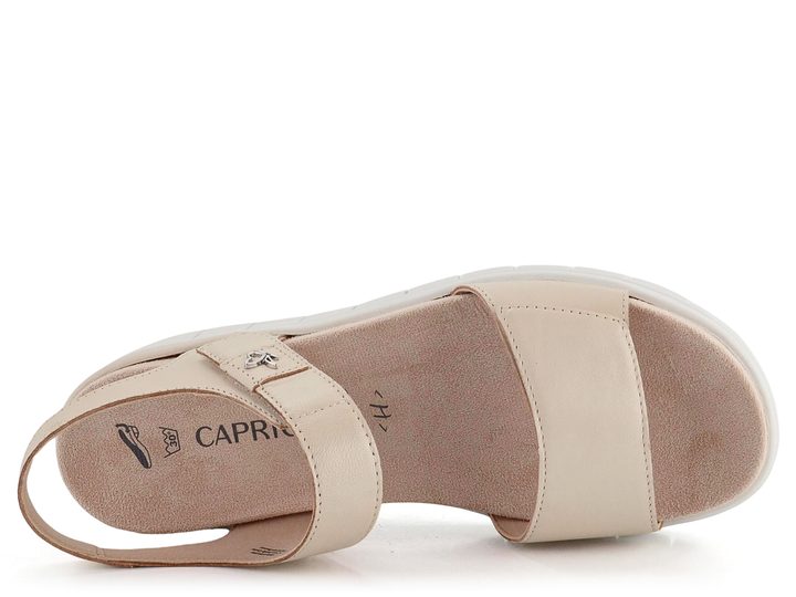 Caprice sandály s vyměnitelnou stélkou Cream Perlato 9-28701-42