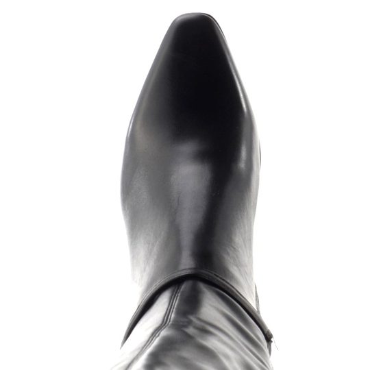 Tamaris kozačky na podpatku black 1-25521-47
