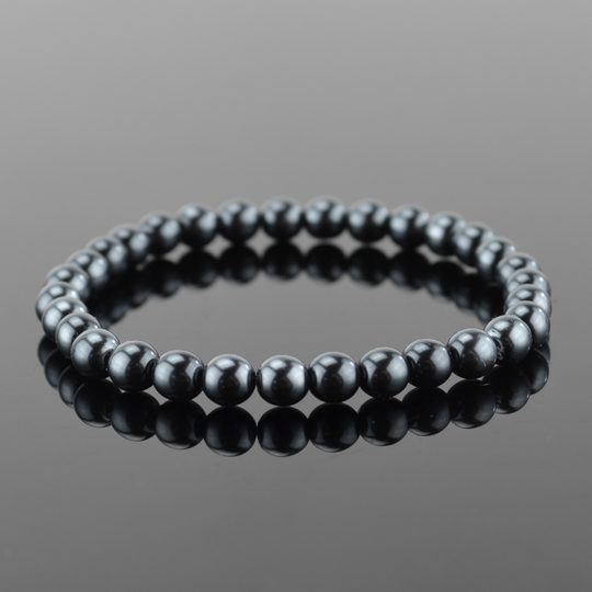 Náramek z perliček hematit