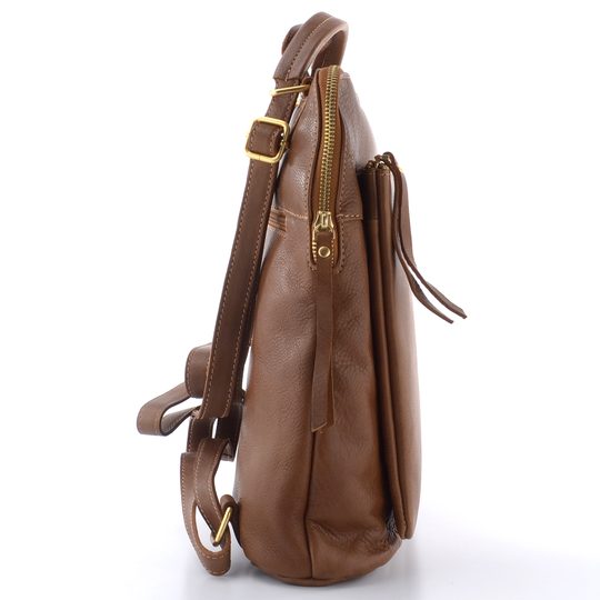 Dámský kožený batoh cognac BLC-22-1908