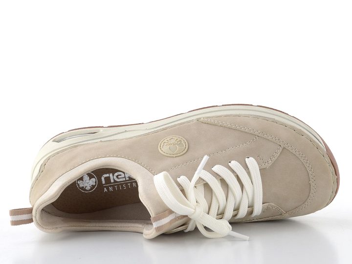 Rieker šněrovací polobotky ginger/perlcreme 44562-62
