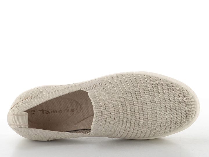 Tamaris prozouvací mokasíny na rovné podešvi ivory glam 1-24704-42