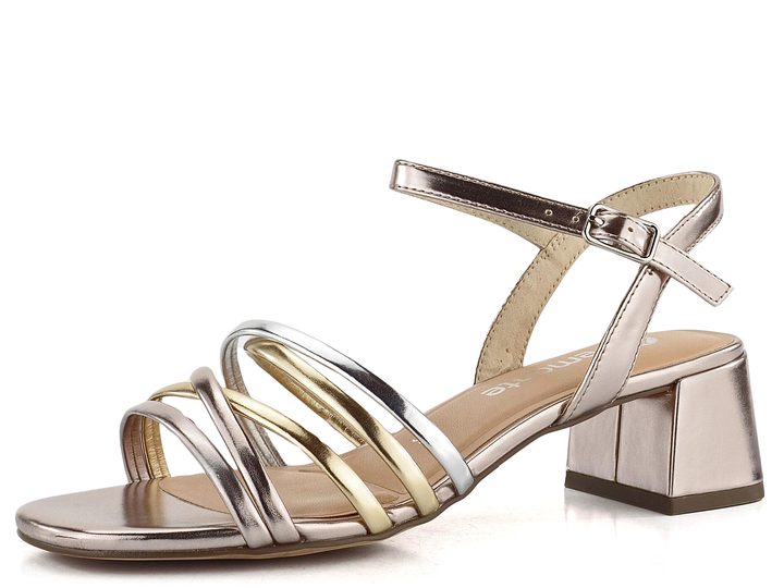 Remonte metalické sandále na podpätku D1L52-90