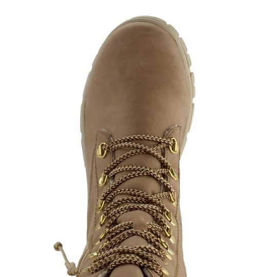 Rieker vyššia šnurovacia členková obuv béžová Z1121-64