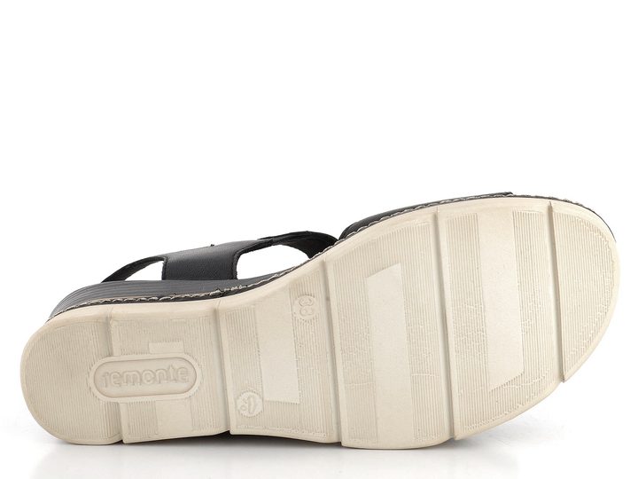 Remonte sandály na klínku černé D2L53-00