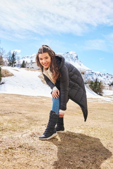 Rieker šnurovacie čižmy s membránou čierne Y4760-00