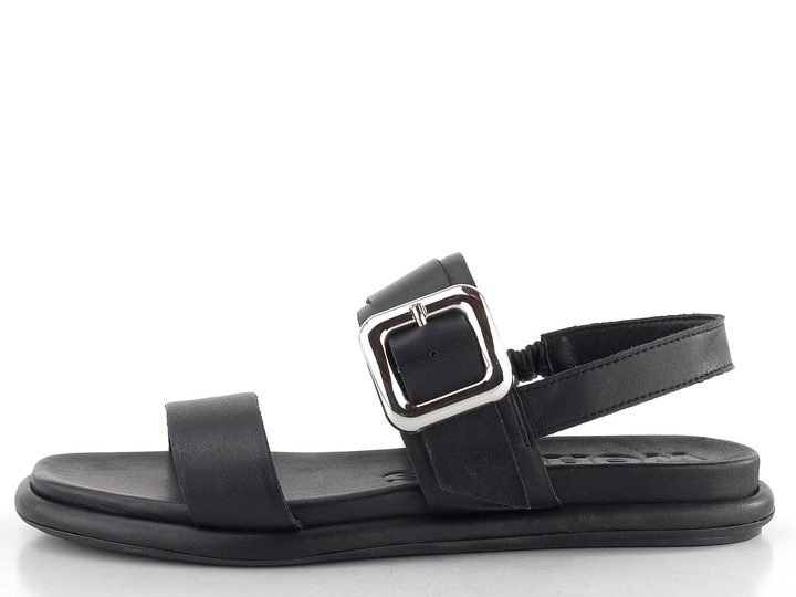 Wonders kožené páskové sandály Negro BT-8903