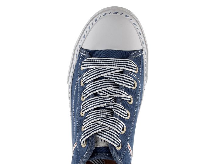 Mustang plátěné tenisky na platformě Jeansblau 1376-303-841