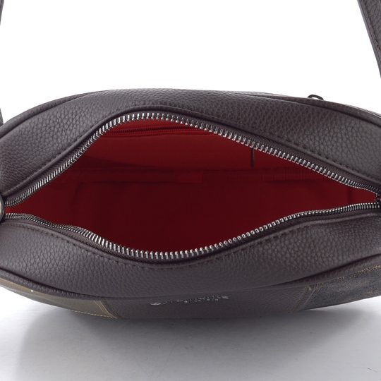 Remonte sešívaná crossbody kabelka s přívěškem hnědá/bronz Q0674-25