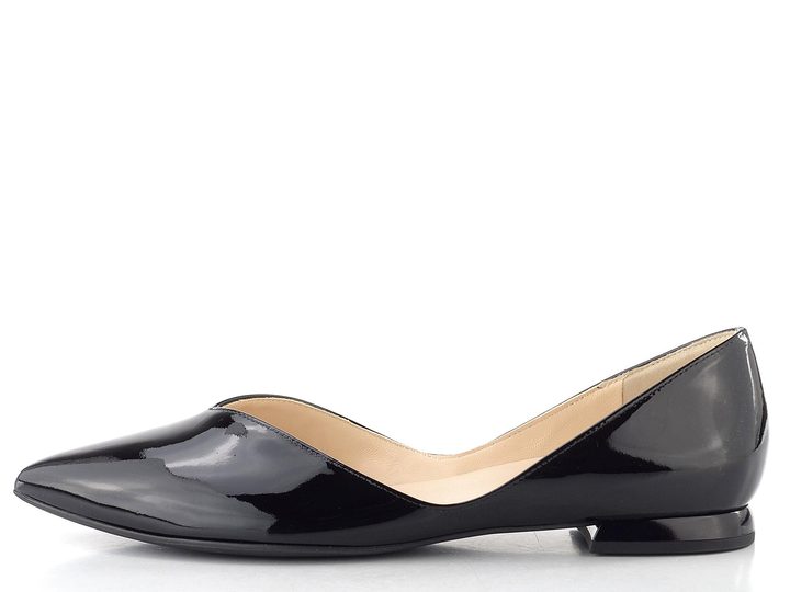 Högl vykrojené lakované baleríny schwarz 0-170014-0100