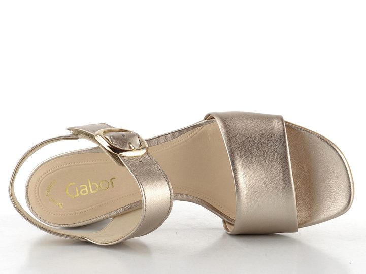 Gabor metalické sandály na podpatku Puder 61.700.62