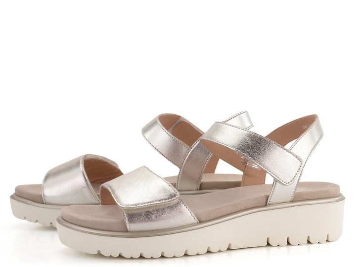 Ara sandály na platformě s klínkem Bilbao Platin 12-33518-11