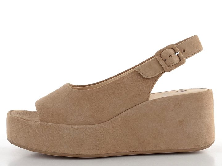 Högl velurové sandály na klínku Taupe  9-102512