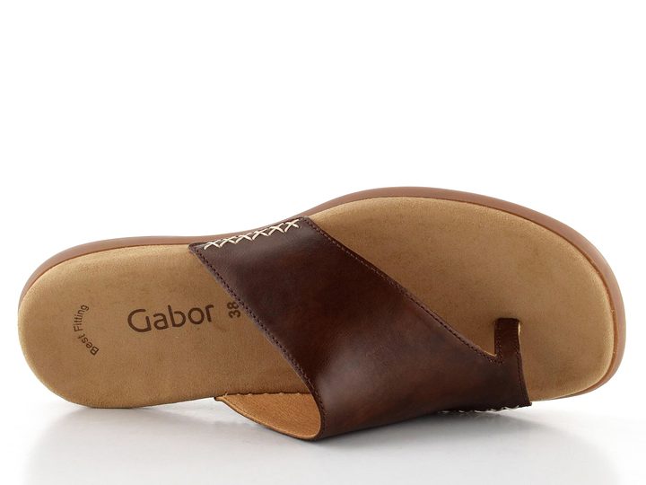 Gabor hnědé pantofle žabky Peanut 03.700.24